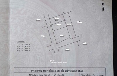 Bán đất ngõ ô tô Nguyễn Lam – Long Biên: 43,9m², mặt tiền 4,5m, vị trí hiếm có